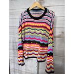 No Brand Handmade Women's Size Medium Acrylic Multicolor Crewneck Sweater Photo 1