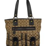 Coach Y2k Gigi Legacy 65th Anniversary Brown and Black Turnlock Large Tote Bag Photo 0