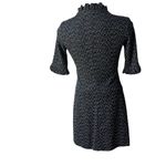 NWT, Andria Lieu Collection Horseshoe Neck with Ruffle Trim Neck and Sle… Black Photo 5