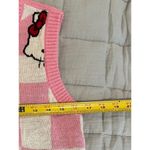 Hello Kitty  Sanrio Pink Checkered sleeveless sweater vest size XSmall Photo 6