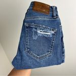 Free People Color Blocked Cropped Flare Jean Size 25 Distressed Photo 12