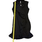Beachsissi  Black Faux Wrap Sleeveless Dress Size Medium Photo 2