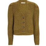 Ulla Johnson - Greta Alpaca Wool Knit Cardigan Olive Tapenade Sz M Photo 2