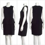 Tibi Wool / Cashmere Peplum Sheath Dress with Embroidered Eyelet Detail Photo 1