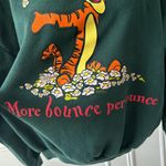 Disney Vintage Tigger Crewneck Sweatshirt "More Bounce Per Ounce" Size XL Green Grandma Photo 3