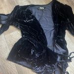 Reformation  Plunging Black Bara Wrap Top size xs/s Photo 4