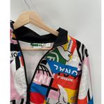 Puma Jacket Women SMALL White Multi International Woven Print Track Full Zip Photo 5