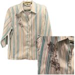 Alfred Dunner  Women Button Up Size 18‎ Beaded Embellished Resortwear South Photo 1