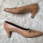 H&M Rayne Ltd. Tan & Gold Leather Almond Toe Pumps Luxury British Footwear Sz 8 Photo 7