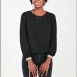 Stella & Dot  Black Drape Top with Gold Cuffs. Size Small. Photo 2