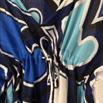 Echo Blue and White Abstract Swim Coverup Size undefined Photo 2