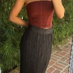 Free People Vtg 80s Diane freis pleated silk Skirt Photo 3