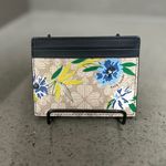 Kate Spade  Blue and Yellow Floral Card Holder Photo 3
