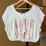 Free People  Day Trippin Crochet Crop Top Size Small Photo 3