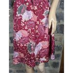 Mon Petit Oiseau red silk floral flutter sleeve dress Photo 4