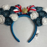 Disney  Parks Floral Minnie Mouse Ears Headband Union Jack Bow‎ Crown Photo 0