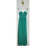 La Femme  Stunning Beaded Strapless Mesh & Jersey Gown in Spearmint Size US 4 Photo 2