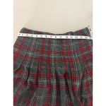 Vintage Scottish Wool Gray Red Holiday Tartan Plaid Pleated A Photo 4