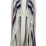 Say What? Open Front Long Line Sleeveless Cardigan Size 2X Striped Photo 0