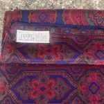 Vintage Echo Club 7 Scarf 100% Wool Multicolor Paisley Made in Japan Red Photo 1