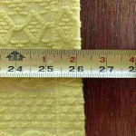 Lands' End  Womens Medium Top Sweater Short Sleeve Cable Knit Yellow Button Photo 12