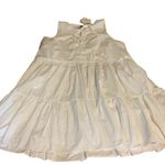 J.Crew  WHITE COTTON POPLIN TIERED LACE UP MINI DRESS NWT (XL) Photo 7