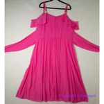 City Chic New!  Fuchsia Romantic Tie Cold Shoulder A-Line Dress,  plus size 20‎ Photo 8