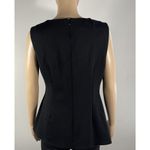 Anne Klein Women’s Top Size 6 Black Sleeveless Rushed Front Detail Full Back Zip Photo 3