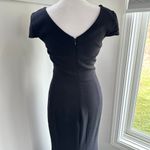 Dress the Population Karla XS Black Evening Formal Gown Long Slit V-Neck Dress Photo 9