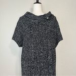 Style & Co  Gray Tweed Knit Short Sleeves Sweater Dress Photo 2