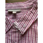 Woman Within Pink Plaid Short Sleeve Shirt Size 5X Button Down Cotton 38/40 Photo 5