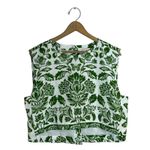 Farm Rio  Green‎ Delicate Tapestry Lenzing™ Ecovero™ Euroflax™ Blouse Photo 3