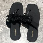 Larroude Hibiscus Sandals in Black, Size 10/11 NEW w/o Box Black Photo 2