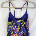 Topshop Colorful Abstract Print Strappy Slip Mini Dress Purple Yellow Size 2 Photo 9