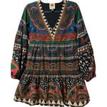 Farm Rio  V-Neck Safari Tiger Printed Tunic / Flowy Mini Dress Size Small Photo 5