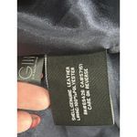 Black Rivet  Womens Size 2x Blue Leather Moto Jacket Collarless Zip Closure Photo 6