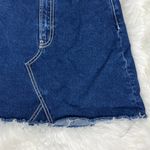 ZARA  Dark Wash Frayed Hem A-Line Denim Skirt Photo 2