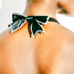 ZARA NWT BLACK JEWEL BOW CUT OUT HALTER Fitted mini DRESS M Photo 8