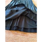 EXPRESS  Black Faux Leather Pleated Dress Lace Trim Size S/M Photo 5