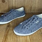 TAOS Starburst Sneakers Gray Wool With Leather Trim Lace Up shoes Size 8.5 Photo 1