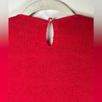 Vintage Victoria Harbour Holiday Sweater Red Gold Black Sequin Bead Size Medium Photo 5