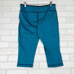 Reebok  Ragnar Training Capri Crop‎ Leggings Athletic Teal REVERSIBLE Large Photo 12