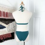 Mara Hoffman  Samba Wraparound Bikini Top + Bottom Teal Sz XS Photo 3