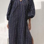 Daughters Of India Poet Maxi Dress In Sapphire Blue Size L Photo 0