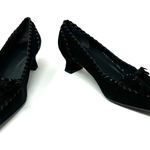 Stuart Weitzman  Size 5.5 Pumps‎ Black Square Toe Stitched Tassel Formal Business Photo 0