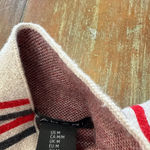 Tahari Women's  Beige Plaid Cowl Neck Sweater M Photo 7