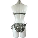Peony Women's Black Floral Bandeau Two Piece Bikini Swimsuit Swimwear Size 6/8 Photo 1