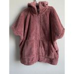 CAbi  Women’s Small Jacket Embrace Topper Dusty Pink Rose Fleece Hooded‎ Zip Photo 11