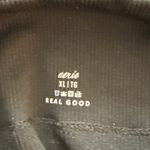 Aerie Sleeveless Padded Ribbed Sports Bra Black Women's Size XL Activewear Photo 3