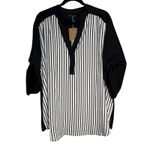BLOOMCHIC Black White Stripe Tunic Top Women Plus Size US 18 Photo 5